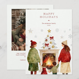 Cozy Scandinavian Watercolor Christmas TMF26 Holiday Card