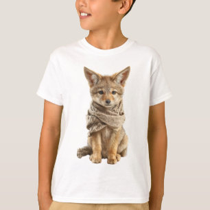 Cozy Scarf Baby Fox Kids T-Shirt