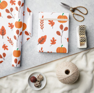 Cozy Seamless Wrapping Paper for Fall