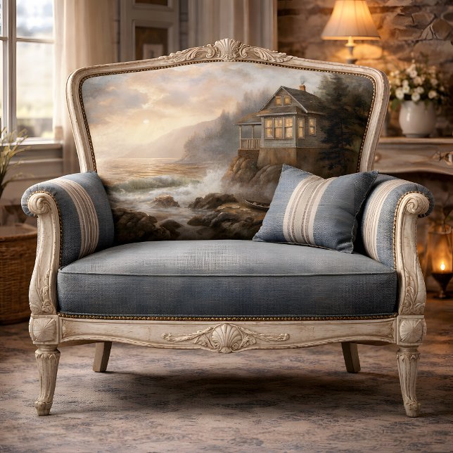 Cozy Seaside Cottage Glow Decoupage Tissue Paper (Cozy Seaside Cottage Glow Decoupage Tissue Paper)