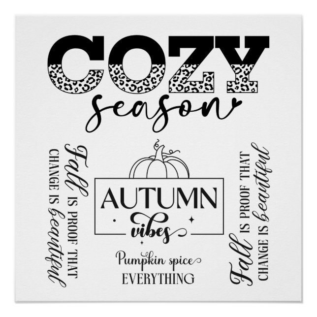 Cozy Season-Digital Download Poster (Devant)