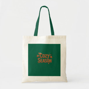 Cozy Season Embroidered Tote Bag - Autumn & Winter