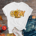 Cozy Season Floral T-shirt<br><div class="desc">Cozy season floral t-shirt featuring autumn patterns and pastel colours.</div>