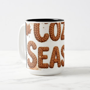 Cozy Season Knitted Pattern Autumn Coffee Mug