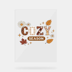 Cozy Season Oversized T-Shirt Acrylic Sign