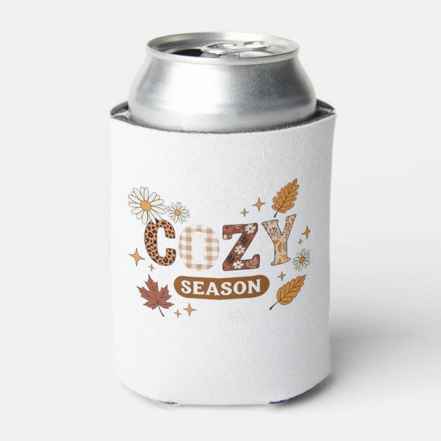 Cozy Season Oversized T-Shirt Can Cooler (Can Front)