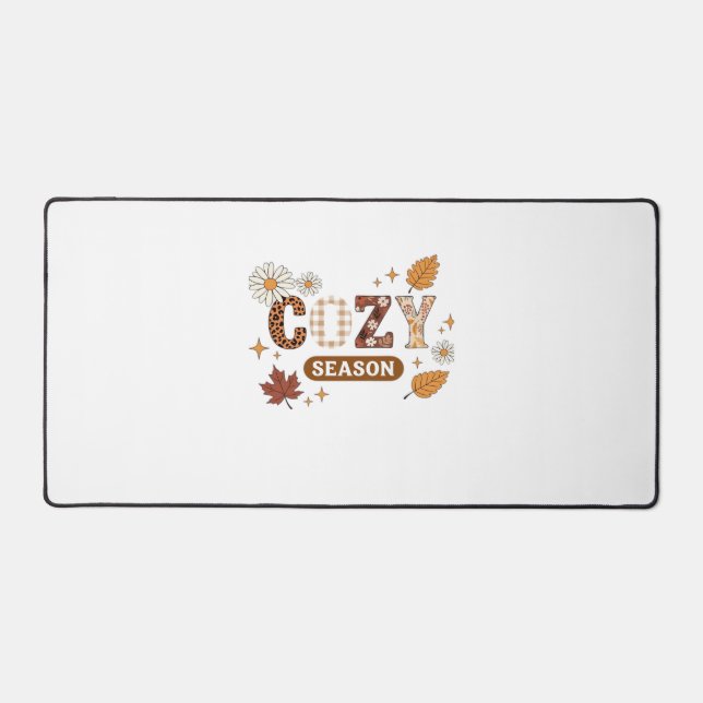 Cozy Season Oversized T-Shirt Desk Mat (Front)