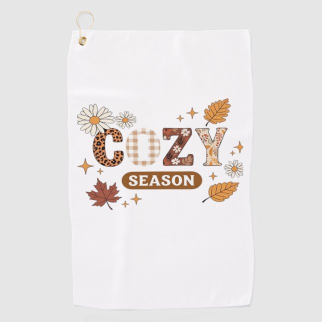Cozy Season Oversized T-Shirt Golf Towel (Front)