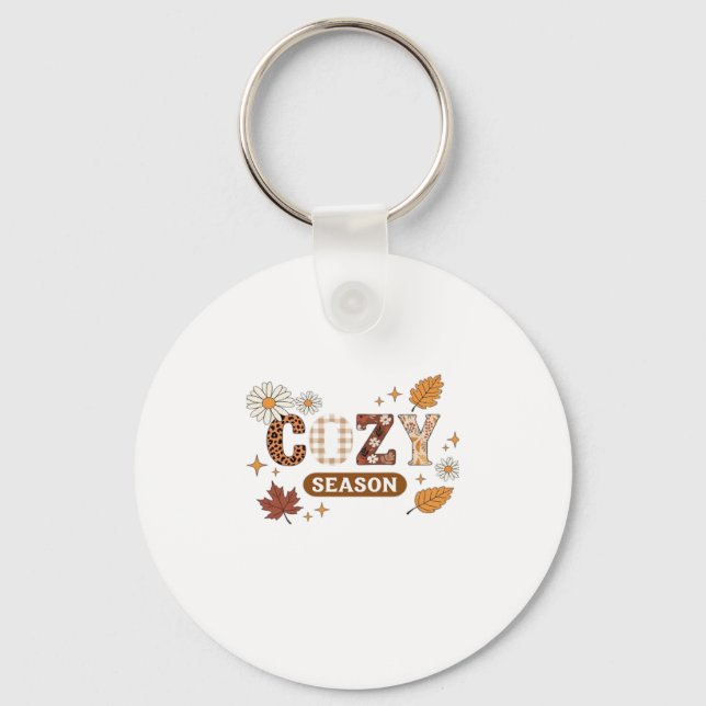Cozy Season Oversized T-Shirt Keychain (Front)
