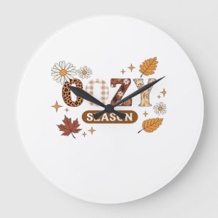 Cozy Season Oversized T-Shirt Large Clock