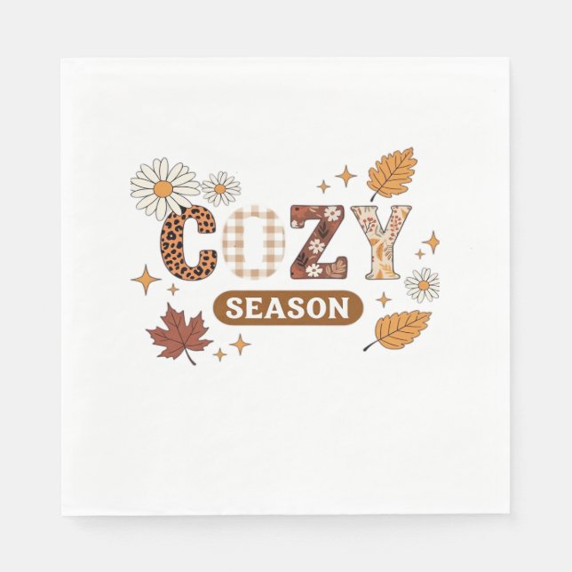 Cozy Season Oversized T-Shirt Napkin (Front)