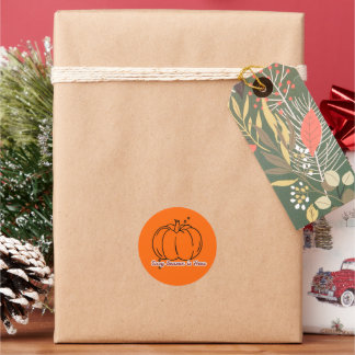 Cozy Season Pumpkin Fall Aesthetic Cute Round  Classic Round Sticker