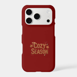 Cozy Season Red Typography iPhone Case