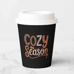 Cozy Season Retro Fall Get Cozy Thanksgiving Paper Cups