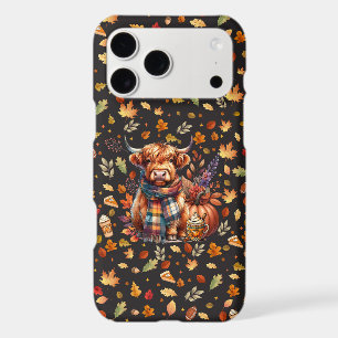 Cozy Shaggy Highland Cow Autumn Pumpkin Starry