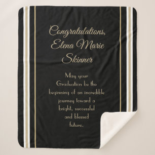 Cozy Sherpa Gift! Unique Graduation blanket