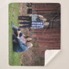 Cozy sherpa personalized photo blanket - keepsake