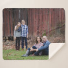 Cozy sherpa personalized photo blanket - keepsake