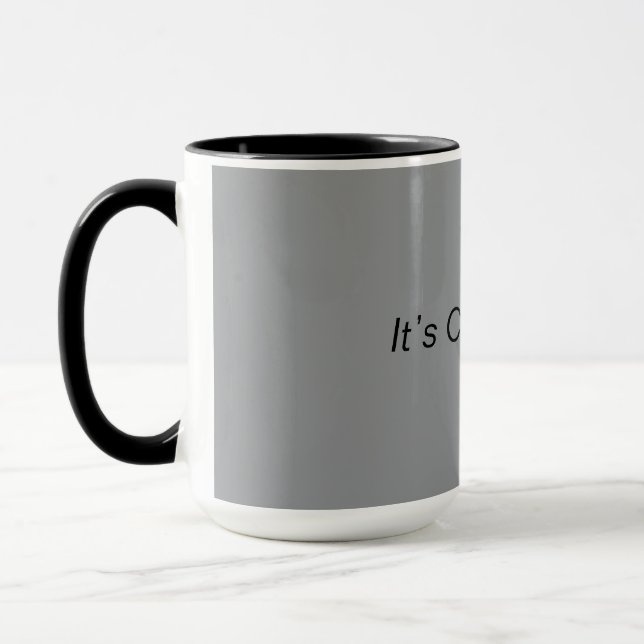 Cozy Sips Coffee Mug – Grey Edition (Left)