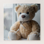 Cozy Sitting Teddy Bear Jigsaw Puzzle<br><div class="desc">A cute and cozy teddy bear sitting peacefully with a soft,  warm expression. Perfect for kids,  baby gifts,  nursery decor,  and anyone who loves adorable and comforting designs. Works great on mugs,  hoodies,  t-shirts,  pillows,  and more.</div>