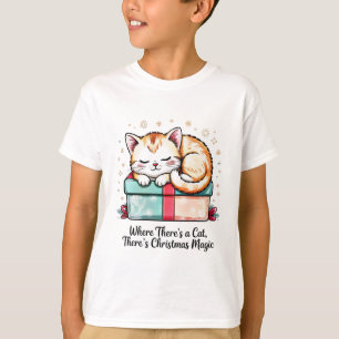 Cozy Sleeping Kitten - Christmas Cat Lover Gift T-Shirt