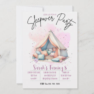 Cozy Sleepover Invitation
