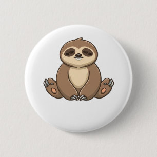 Cozy Sloth Classic T-Shirt 2 Inch Round Button
