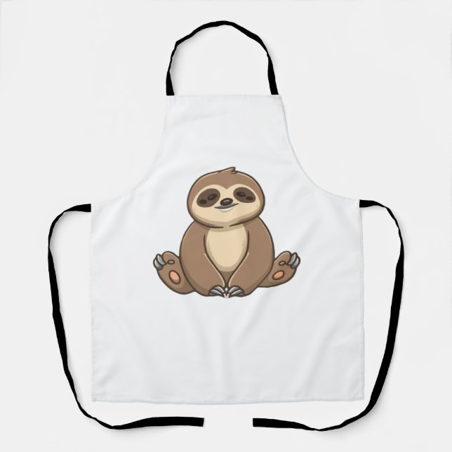 Cozy Sloth Classic T-Shirt Apron (Front)