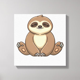 Cozy Sloth Classic T-Shirt Canvas Print