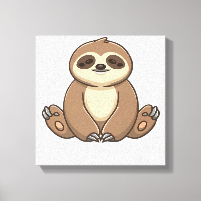 Cozy Sloth Classic T-Shirt Canvas Print (Front)