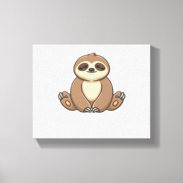 Cozy Sloth Classic T-Shirt Canvas Print (Front)