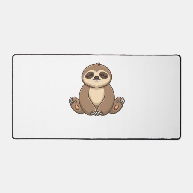 Cozy Sloth Classic T-Shirt Desk Mat (Front)