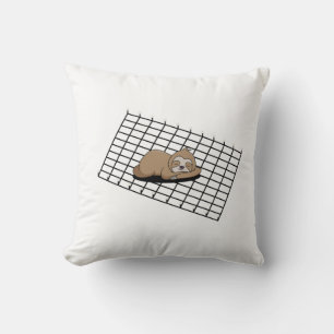 Cozy Sloth on a Net Pillow