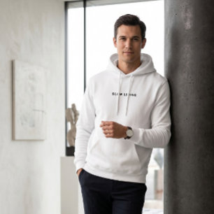 Cozy Slow Living Typography Minimalist Aesthetic Hoodie
