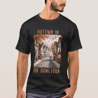 Cozy Small Town Fall Autumn Leaves Cottagecore Tow T-Shirt