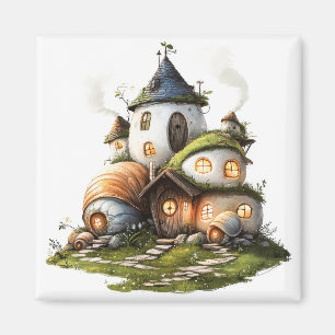 Cozy Snail Shell Cottages Magnet