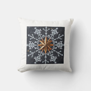 Cozy Snowflake Haven Throw Pillow