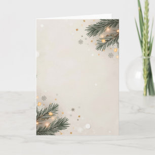 Cozy Snowflake & Pine Holiday Design Card