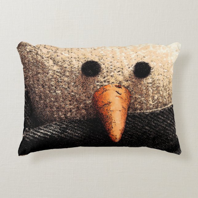 Cozy Snowman Accent Pillow (Front)