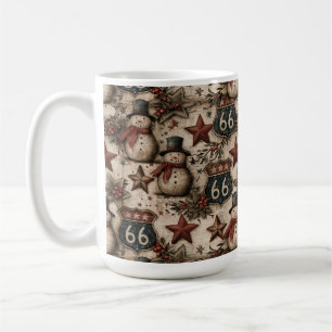 Cozy Snowman Route 66 Coffee Moments Mug