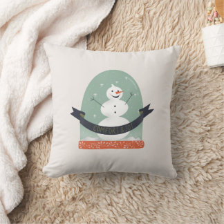 Cozy Snowman Throw Pillow — Holiday Home Décor