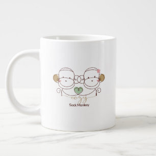Cozy Sock Monkey Large Coffee Mug