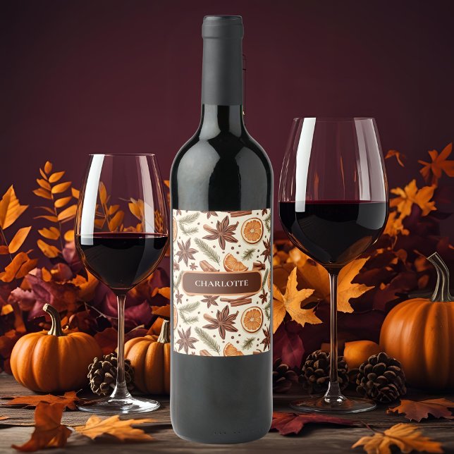 Cozy Spice Wine Label – Custom Name (Creator Uploaded)