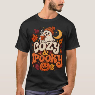 Cozy & Spooky Halloween Shirt – Cute Vintage Ghost