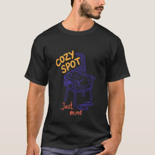 Cozy Spot Just Mine Cat Enthusiast Design T-Shirt