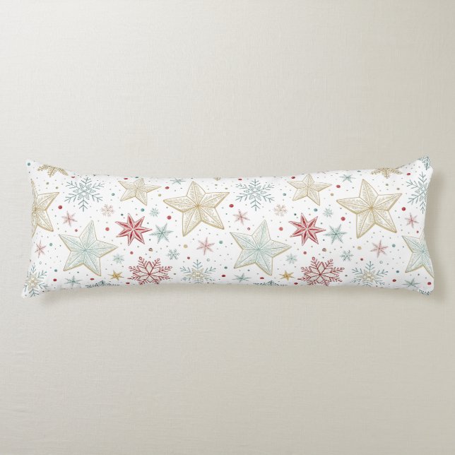 "Cozy Star Pattern Body Pillow (Front)
