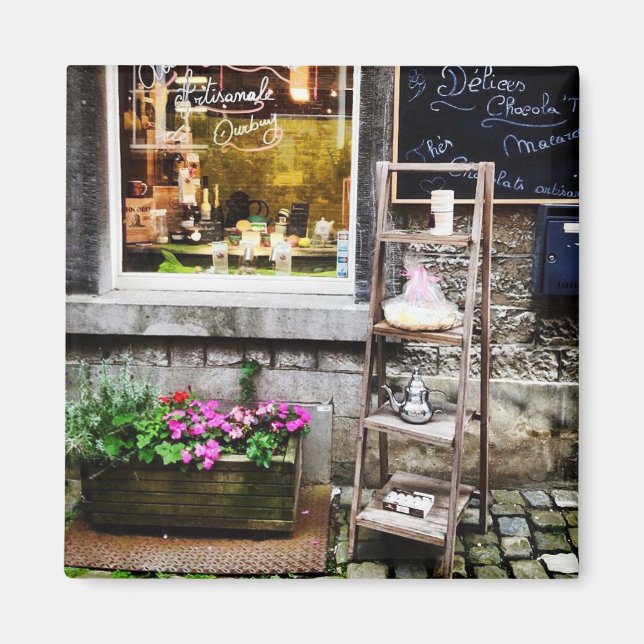 Cozy street of Belgium Magnet (Front)