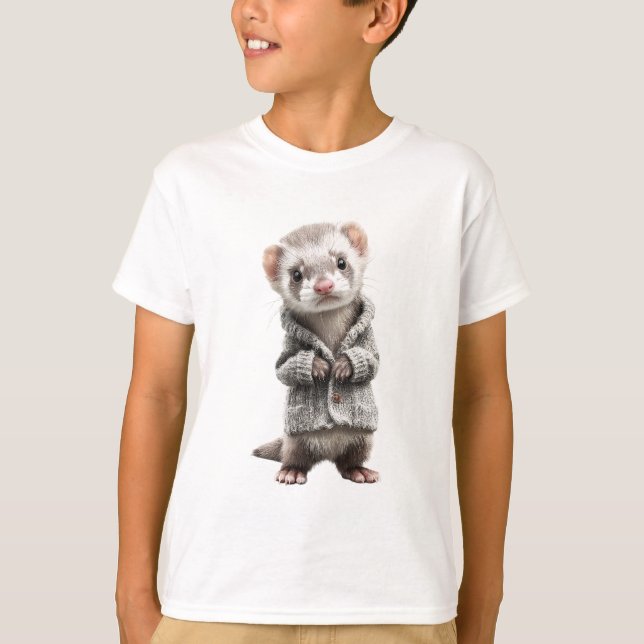 Cozy Sweater Ferret Kids (Front)