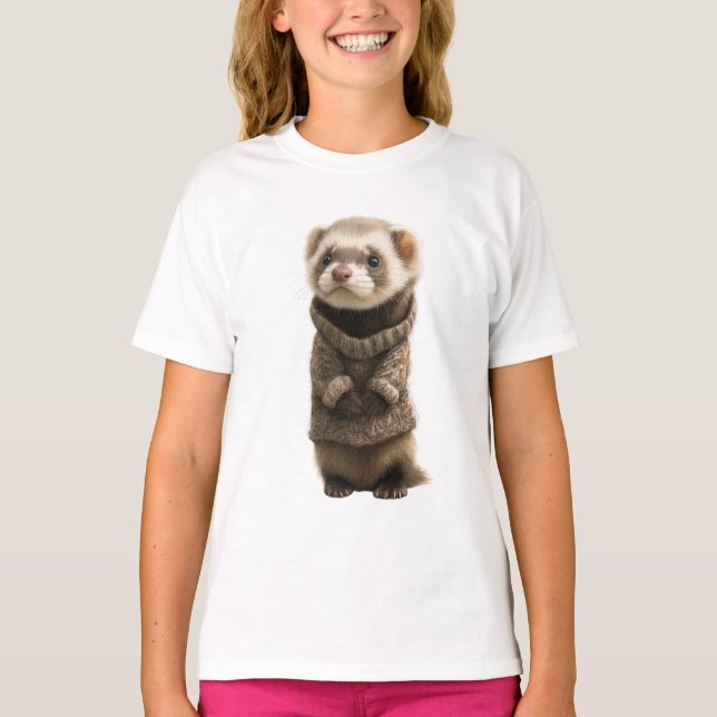 Cozy Sweater Ferret Kids (Front)