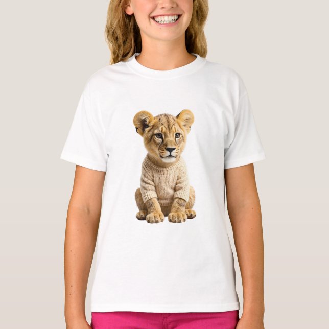 Cozy Sweater Lion Cub Kids (Front)